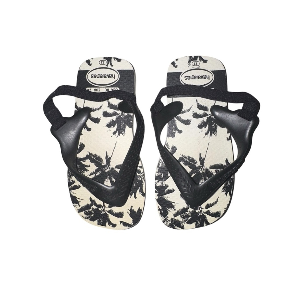 Havaianas Black and White Kids Flip Flops